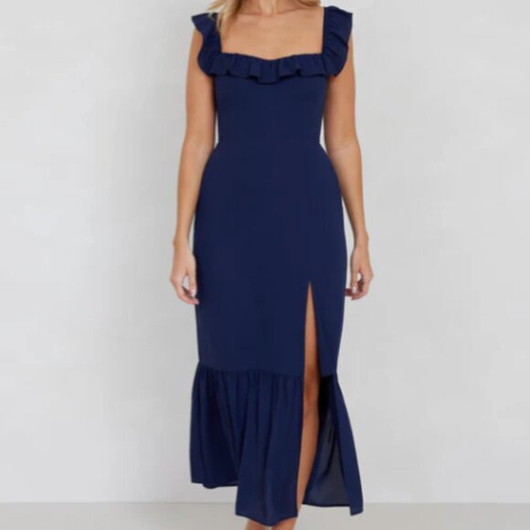 Park & Fifth Renfrew Dress (M Navy Blue) - Picture 1 of 3